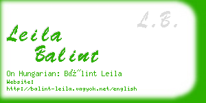 leila balint business card